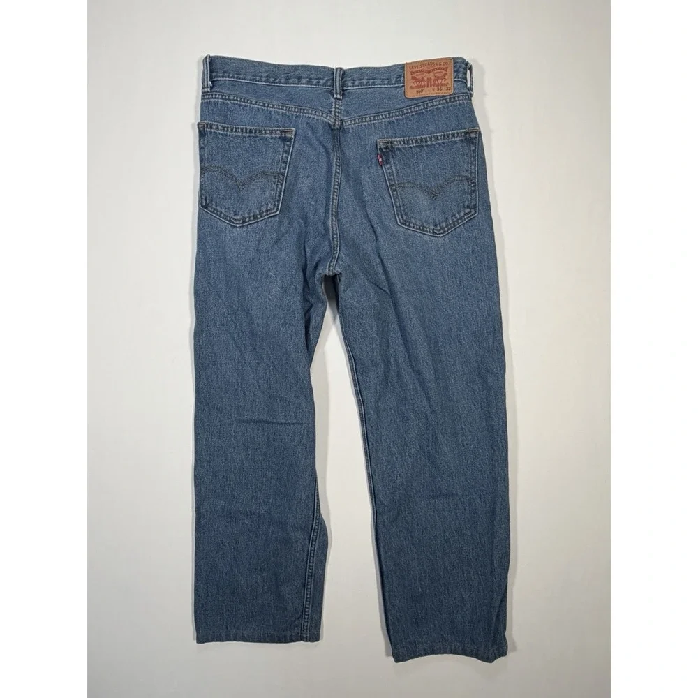 Levi's 550 Relaxed Fit Jeans Men's 36x32 Blue Denim Tapered Leg